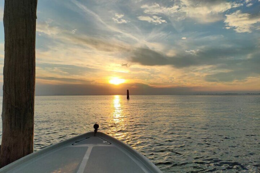 Chioggia : Golden Hour In The Venetian Lagoon By Boat