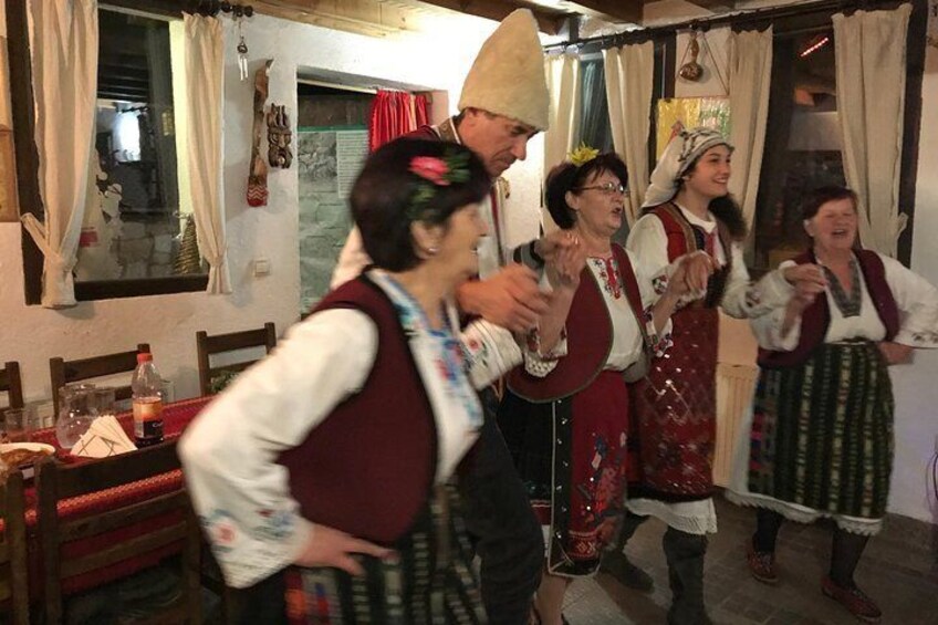 the typical Bulgarian dance Horo