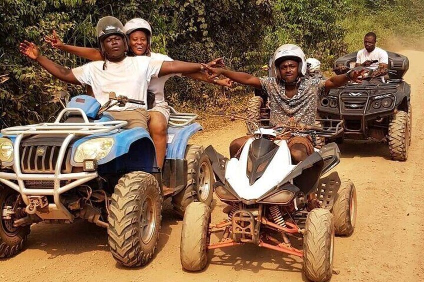 ATV Quad Bike Riding, Aburi Gardens and Water Falls