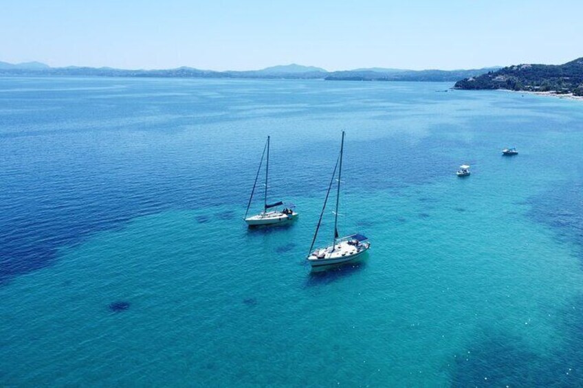 Private Sailing Cruise to the Caves of the Corfu North East Coast