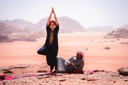 Desert Yoga & Sunset Jeep Tour in Wadi Rum, Jordan