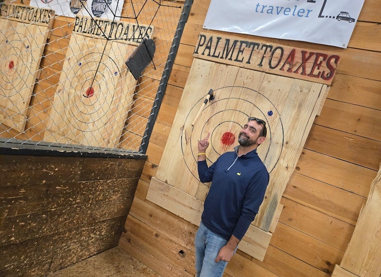 Picture 7 for Activity Bluffton: Axe Throwing Experience with Drinks and Snacks