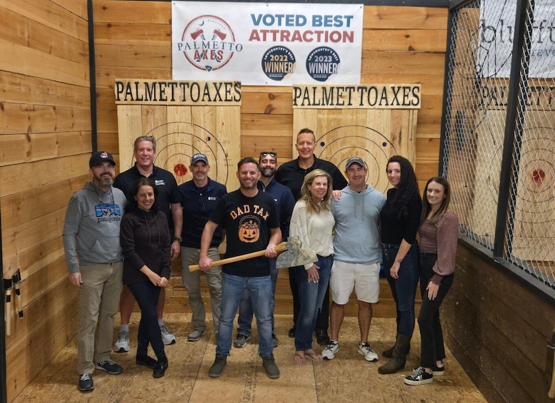 Picture 8 for Activity Bluffton: Axe Throwing Experience with Drinks and Snacks