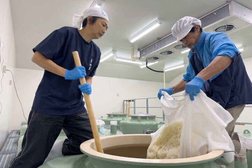 Chance to taste fresh Sake