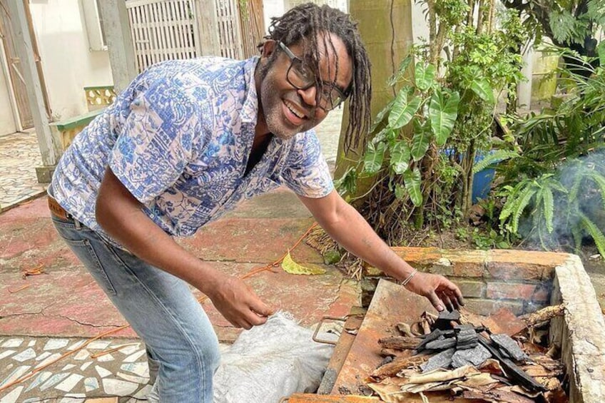 Dinner in the Secret Garden of Guyana with The Singing Chef 