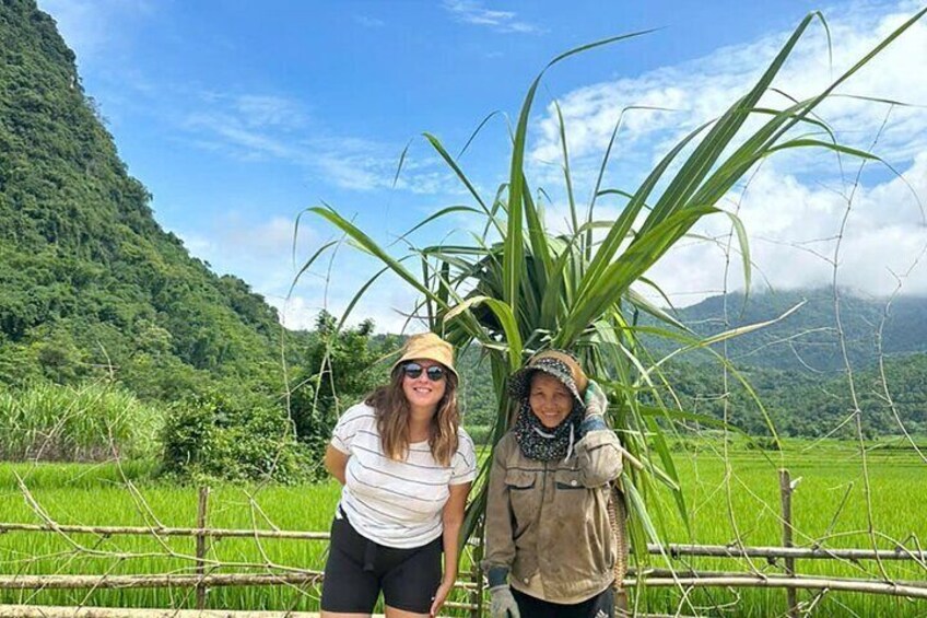 Shared Pu Luong Bamboo Bridge, Village Life and Hieu Waterfall