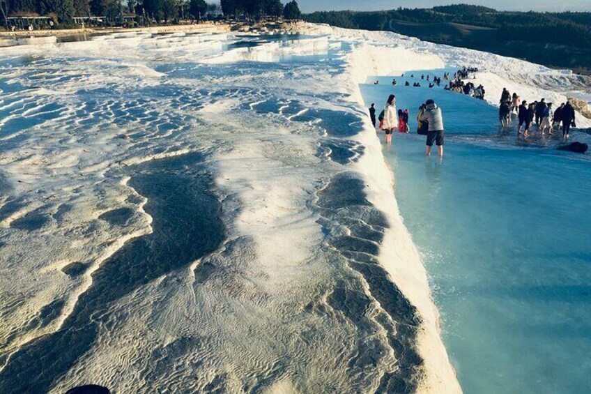 Pamukkale, travertines, Cleopatra Pools cotton castle daily Tour 