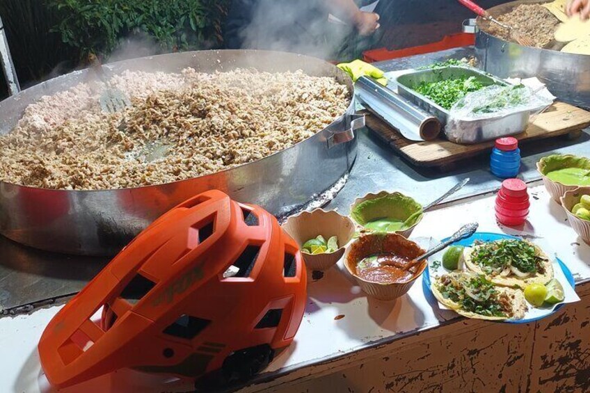 Taco Tour in Oaxaca Trying Your Bike Street Food