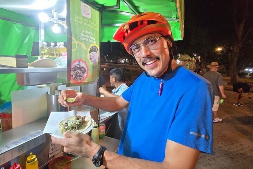 Taco Tour in Oaxaca Trying Your Bike Street Food