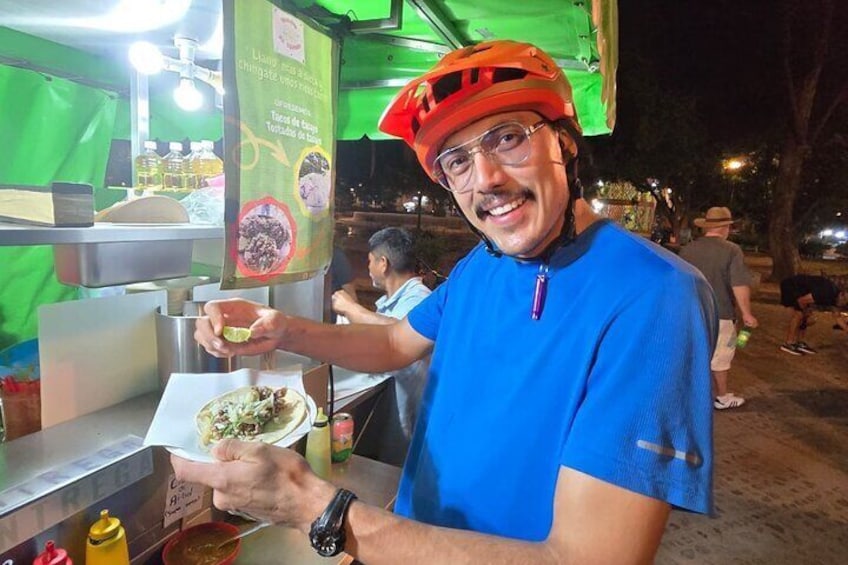 Taco Tour in Oaxaca Trying Your Bike Street Food