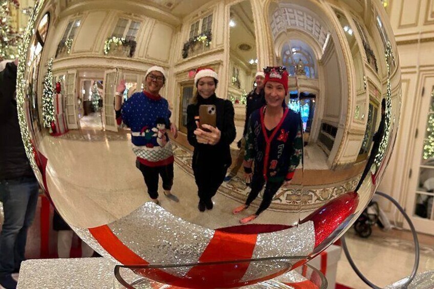 Mirrored Ornament at the Plaza Hotel