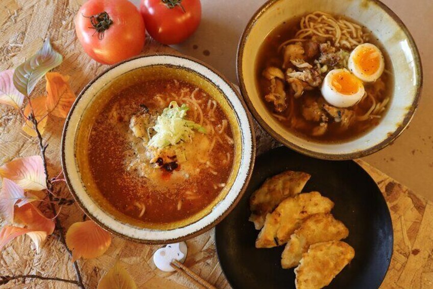 Ramen and Gyoza Cooking Class in Osaka's Nukatach