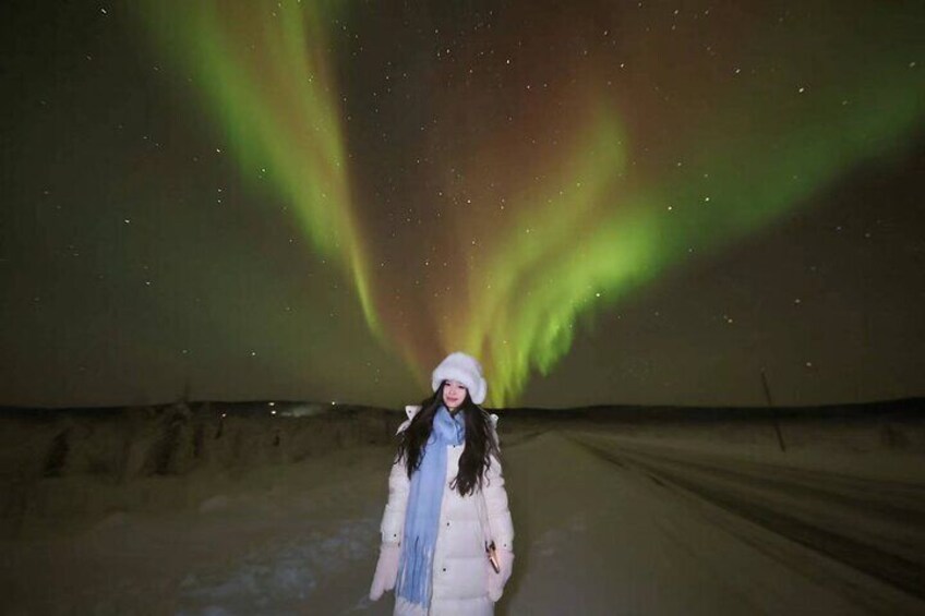 Dancing Lights in the Sky on an Aurora Mini Van Tour Adventure