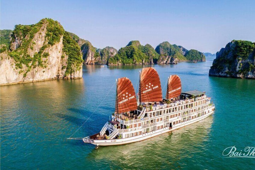 Halong Victory Star Luxury Cruise 2 days 1 Night Tour