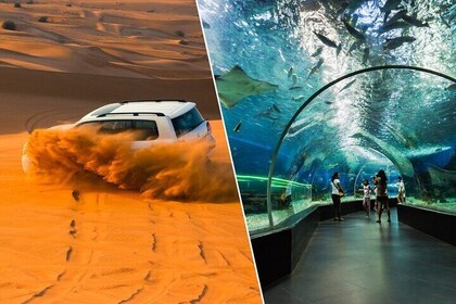 Combo : Desert Safari & Dubai Aquarium & underwater zoo Tickets