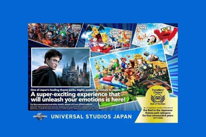 Universal Studios Japan One Way Private Transfer & Ticket