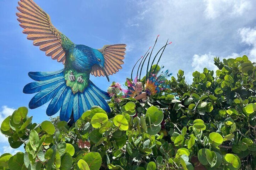 Two dimensional Hummingbird feature great prop for capturing memories!