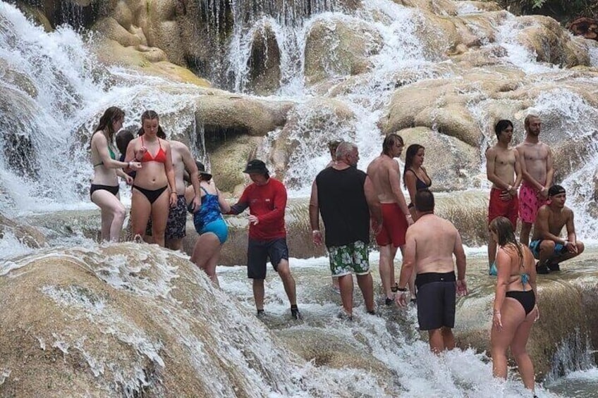 Blue Hole Secret Falls and Dunn's River Falls from Falmouth 