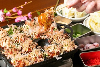 Osaka City centre Walking Tour with Takoyaki Making Experience