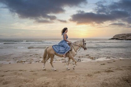 Sunset Beach Horse Ride In Taghazout