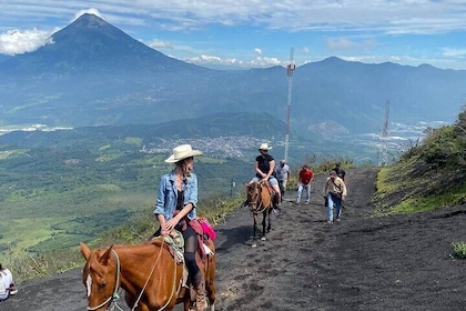 Pacaya Volcano Horseback Fast Ride Lava Pizza Chef