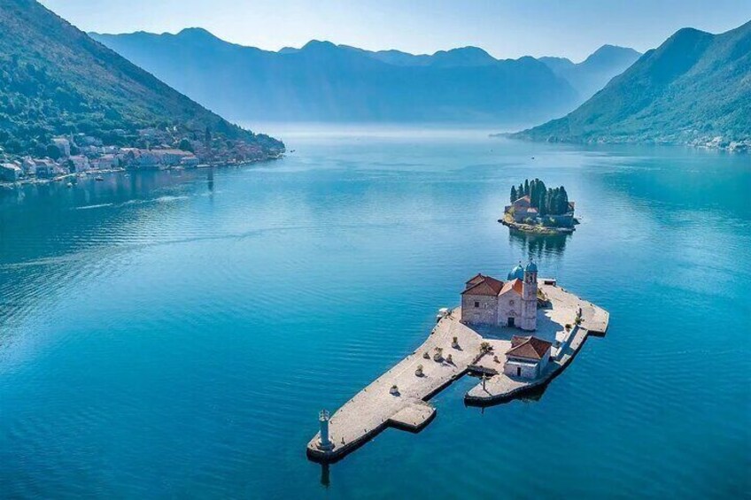 Our Lady of the Rocks and old town Perast