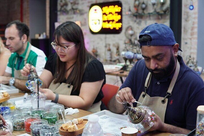 Traditional Turkish Mosaic Lamp and Candle Holder Workshop