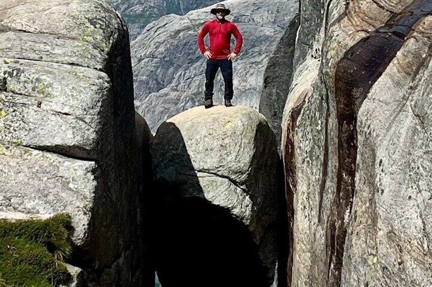 The famous Kjerag Boulder is only for the brave!