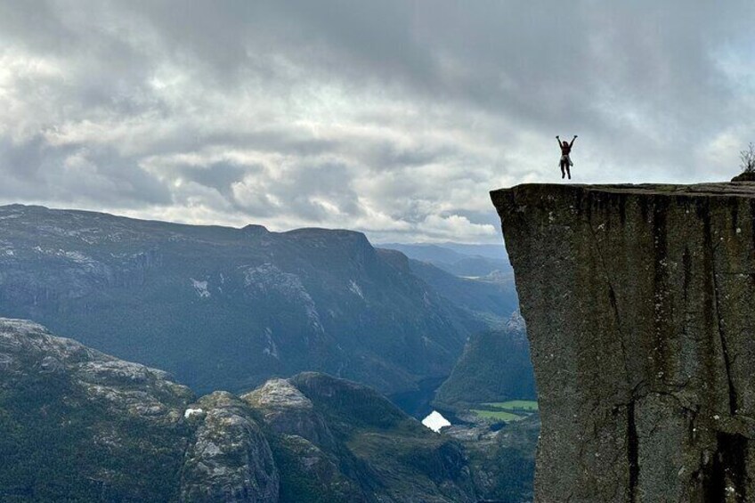 Achieve your goals, stand on top of Preikestolen