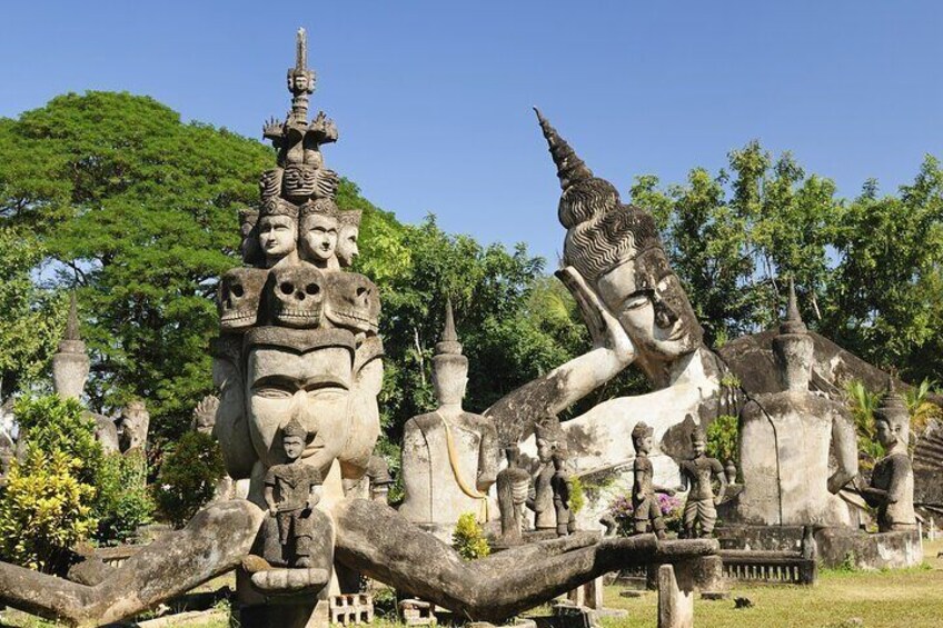 Laos Vientiane Buddha Park Exploration