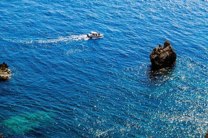 Views of Monastery of Paleokastritsa to the Ionian Sea