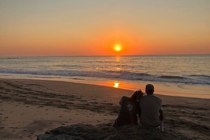 Hike to Sunset on a hidden beach