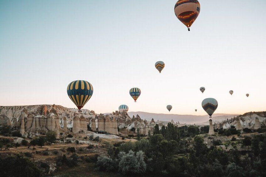 One Hour Cappadocia Hot Air Balloon Tour on Fairy Chimneys