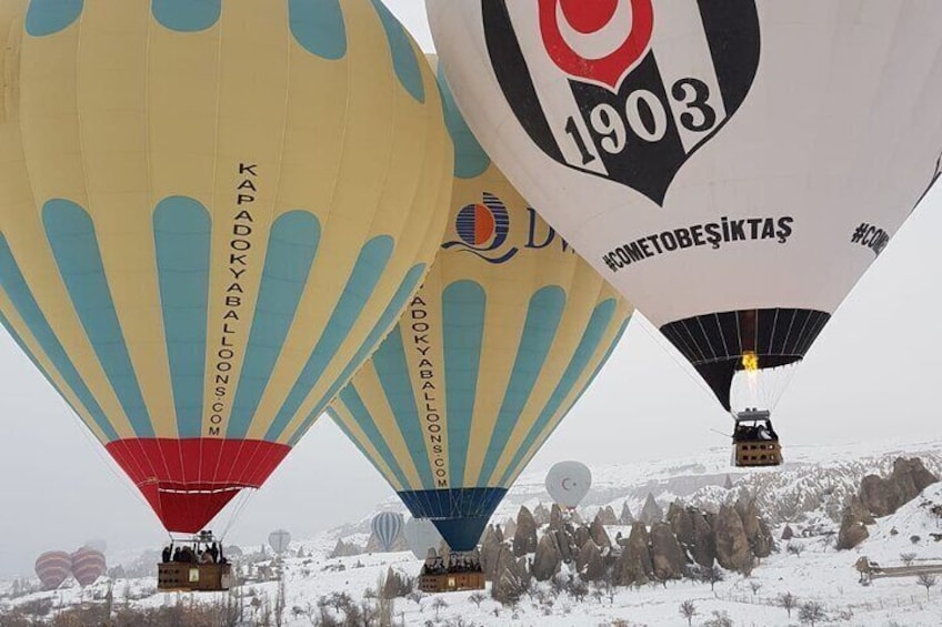 One Hour Cappadocia Hot Air Balloon Tour on Fairy Chimneys