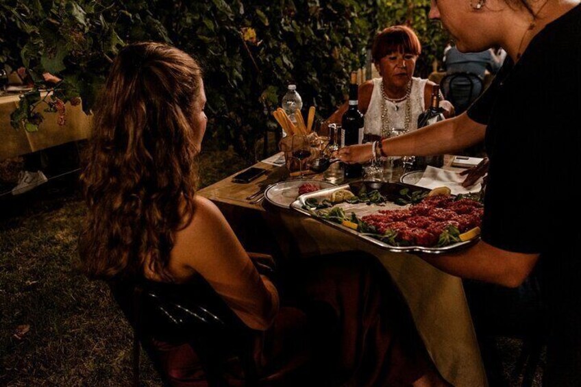 Dinner in the Vineyard in Alba