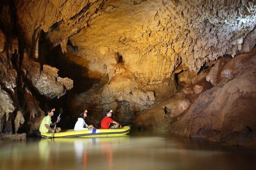 Canoeing in the cave