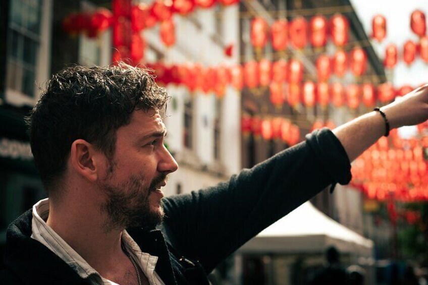 Tour guide David dishing some of Soho's juiciest historical gossip