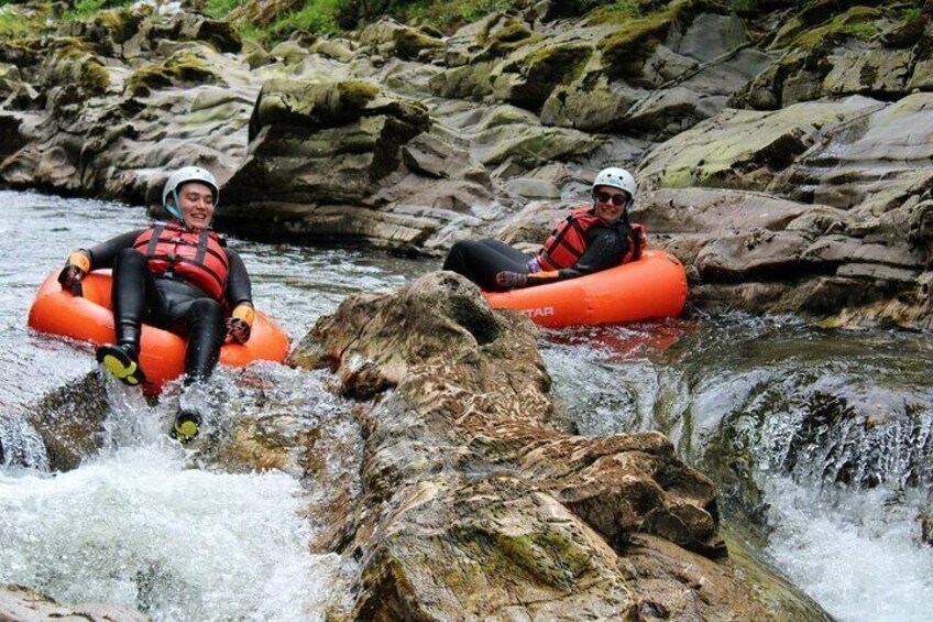 River Tubing on the River Feshie near Aviemore Scotland