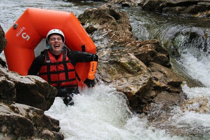 River Tubing on the River Feshie near Aviemore Scotland