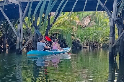 Guided Kayak trip around Green Cathedral outside Kampot, Sunset