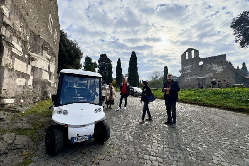 Appian Way and Catacombs Private Golf Cart Tour in Rome