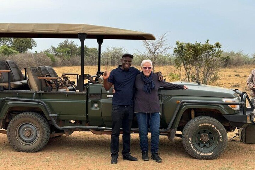 Safari drive in the greater Madikwe game reserve 