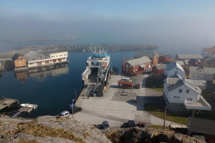 Ferry docked at Ona