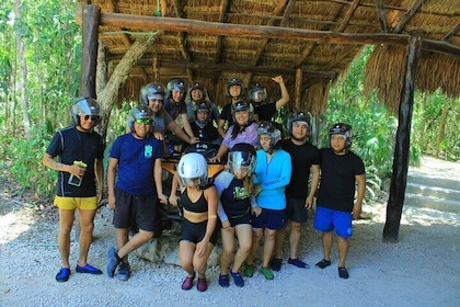 Shared quad bike Express & Ziplines and Cenote Swim tour from Cancun