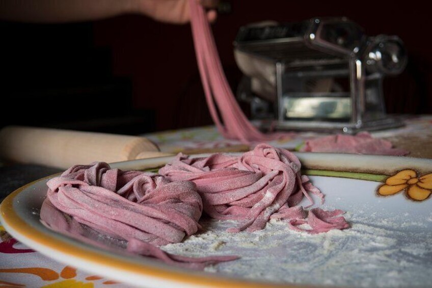 Homemade fresh pasta cooking class