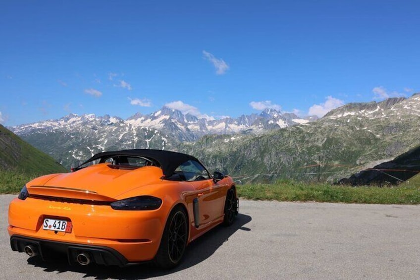 Swiss mountain passes in the alps