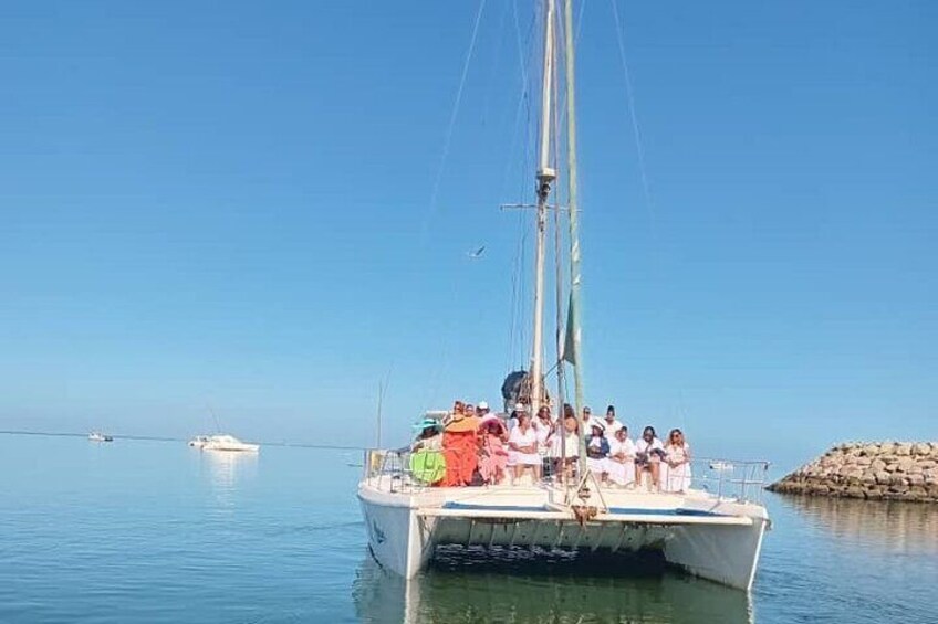 a nice sunny day to be on Catamaran