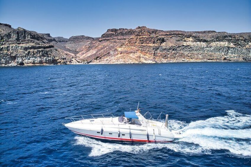 Private Boat Trips Puerto de Mogan 3h Tour Gran Canaria 9 people