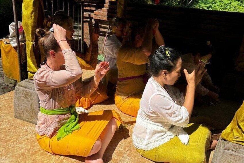 Praying at the temple