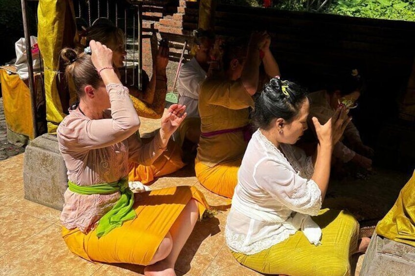 Praying at the temple